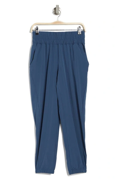 Z By Zella Interval Woven Track Pants In Navy Denim