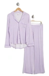 Nordstrom Rack Tranquility Long Sleeve Shirt & Pants Two-piece Pajama Set In Purple Petal Gingham