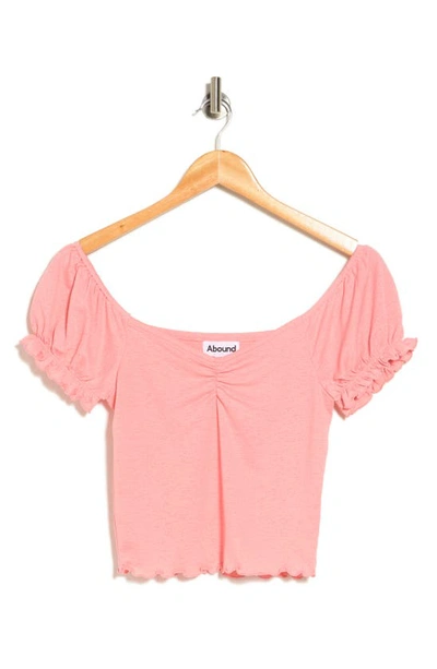 Abound Cinch Front Crinkle Top In Pink Hydrangea