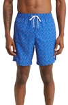 Vineyard Vines Chappy Swim Trunks In Fire Cracker Blue