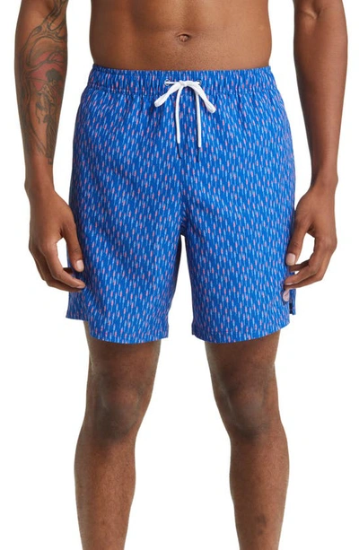 Vineyard Vines Chappy Swim Trunks In Fire Cracker Blue