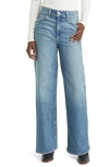 Paige Leenah Wide-leg High-rise Stretch-denim Jeans In Storybook Distressed