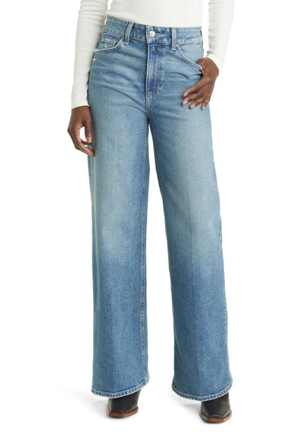 Paige Leenah Wide-leg High-rise Stretch-denim Jeans In Stefania Distressed