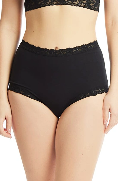 Hanky Panky High Waist Supima® Cotton Boyshorts In Black