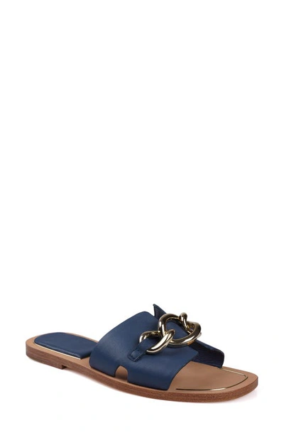 Zigi Nelissa Slide Sandal In Navy Lthr