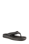 Zigi Rosmery Platform Flip Flop In Black Suede