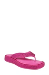 Zigi Rosmery Platform Flip Flop In Fuschia Suede