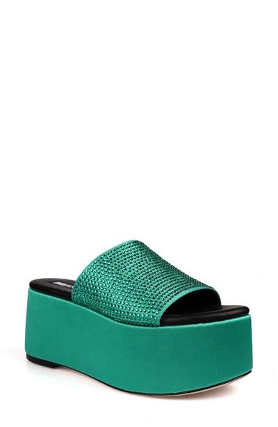 Zigi Gio Platform Slide Sandal In Lake Blue