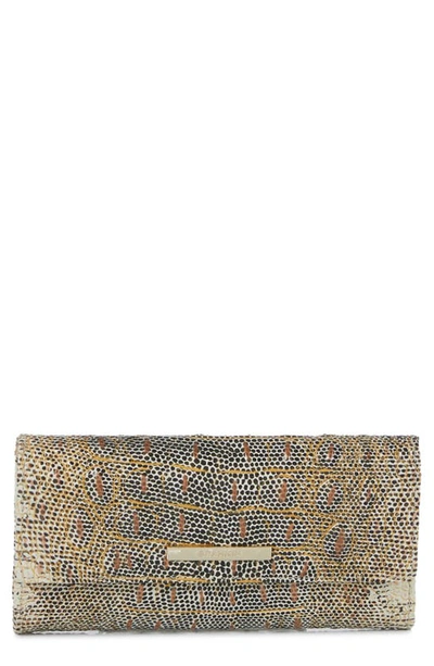 Brahmin Cordelia Croc Embossed Wallet In Ivory Iguana