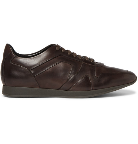Burberry Panelled Leather Sneakers | ModeSens