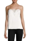 Cami Nyc The Sweetheart Lace-trimmed Silk-charmeuse Camisole In White
