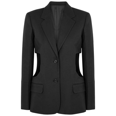 Helmut Lang Black Cut-out Canvas Blazer