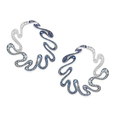 Niquesa Dance Earrings Sapphires And Aquamarine