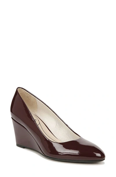 Lifestride Gio Wedge Pump In Pinot Noir Faux Patent