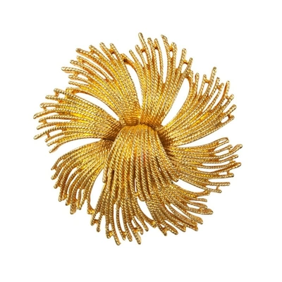 Susan Caplan Vintage 1960s Vintage Monet Starburst Brooch In Gold