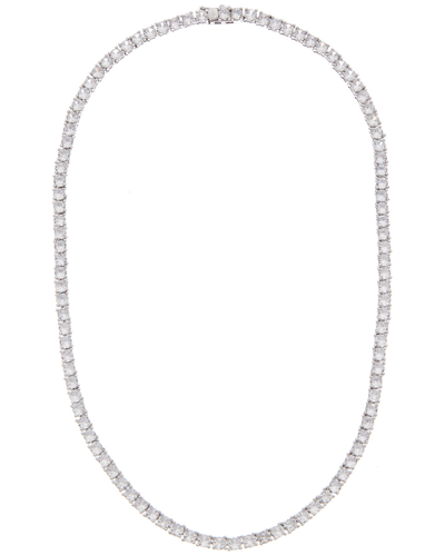 Genevive Plated Cz Tennis Necklace