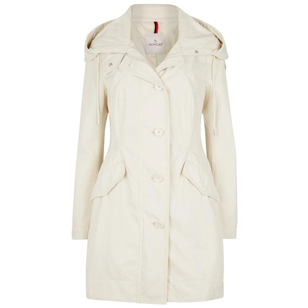 モンクレール AUDREY Moncler Audrey Ecru Twill Coat In Beige | ModeSens