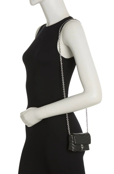 Rebecca Minkoff Edie Micro Quilted Crossbody In Black