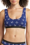 Meundies Print Bralette In Anchors Away