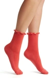 Ugg Karsyn Lettuce Edge Crew Socks In Flamingo Pink