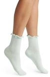 Ugg Karsyn Lettuce Edge Crew Socks In Misty Jade