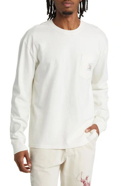 One Of These Days X Woolrich Pocket Long Sleeve T-shirt In Bone