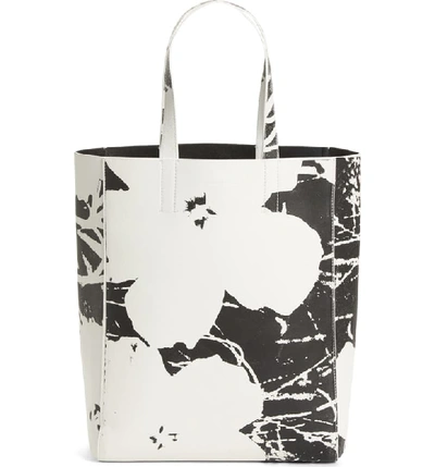 Calvin Klein 205w39nyc X Andy Warhol Foundation Flowers Leather Tote - White In Multi