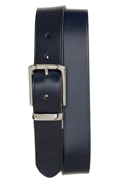 Polo Ralph Lauren Reversible Leather Belt In Navy/ Black