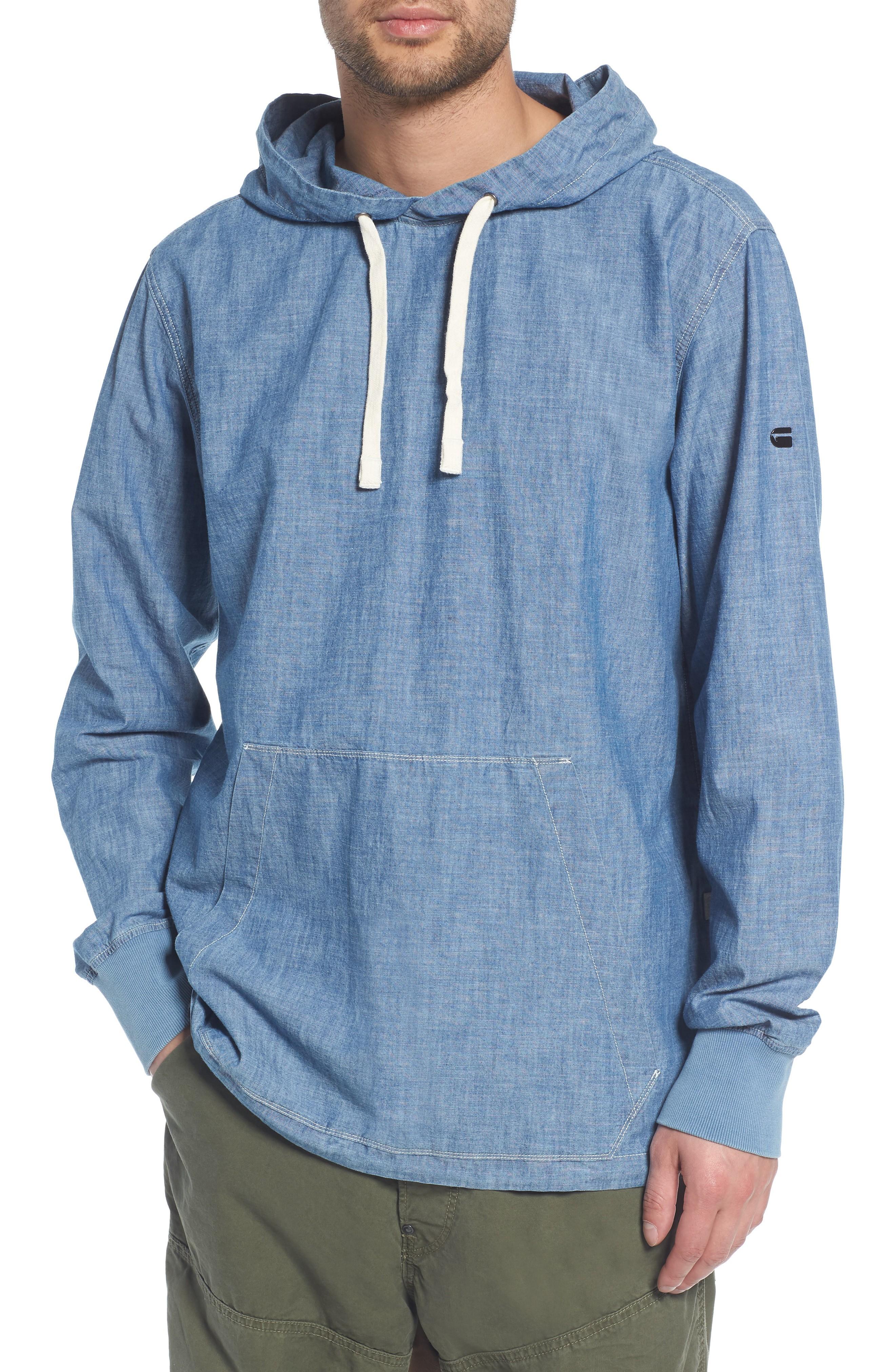 g star raw blue hoodie