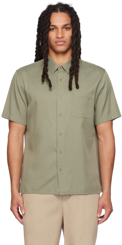 Vince Khaki Vacation Shirt In Sage