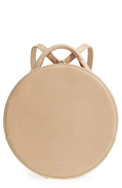 Matt Nat Kiara Faux Leather Circle Backpack Beige In Cardamon ModeSens