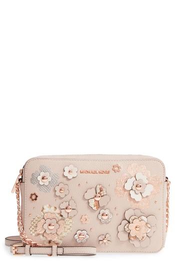 michael kors jet set large embellished leather crossbody