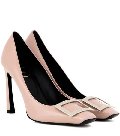 Roger Vivier Belle Vivier Trompette Patent Leather Pumps In Pink