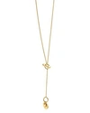 Gorjana Chloe Small Hammered Disc Toggle Necklace In Gold