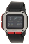 Nixon Regulus Digital Watch, 46mm In Black / Red