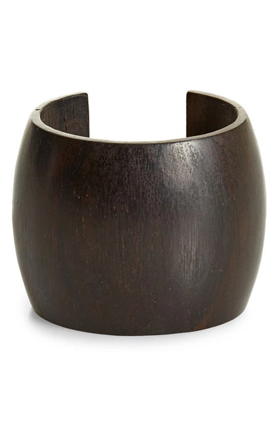 Saint Laurent Bamboo Bangle In Dore/ Marron Nuance