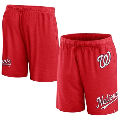 Fanatics Branded  Red Washington Nationals Clincher Mesh Shorts