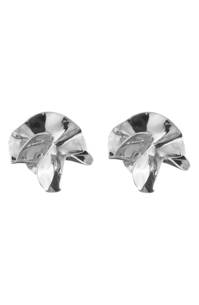 Sterling King Delphinium Stud Earrings In Sterling Silver