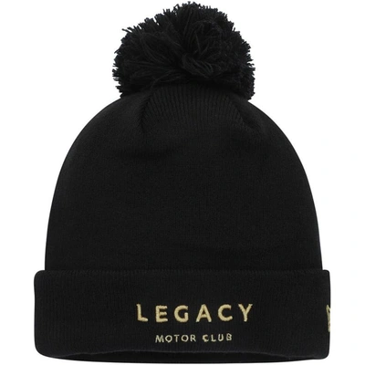 New Era Black Legacy Motor Club Cuffed Knit Hat With Pom