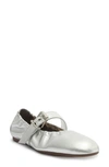 Schutz Calita Flat In Silver