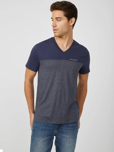 Guess Factory Ganton Marled V-neck Tee In Multi