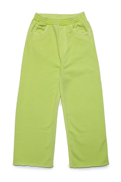 Mm6 Maison Margiela Kids' Five-pocket Pants In Fleece In Green