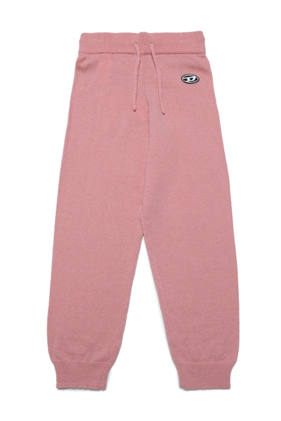 Diesel Kids' Wool-blend Jogger Pants In Pink