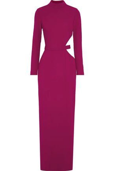 Brandon Maxwell Woman Cutout Crepe Gown Magenta