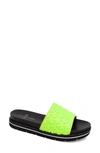 Linea Paolo Leah Slide Sandal In Neon Green Fabric