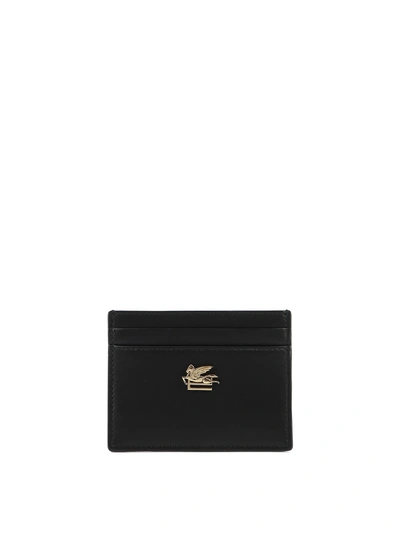 Etro Pegaso Card Holder In Black