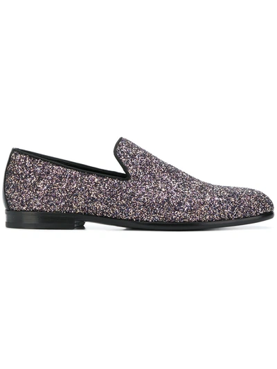 Jimmy Choo Marlo Glitter Venetian Loafer In Purple