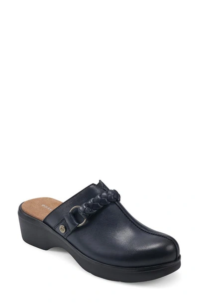 Easy Spirit Penelope Clog In Navy Leather