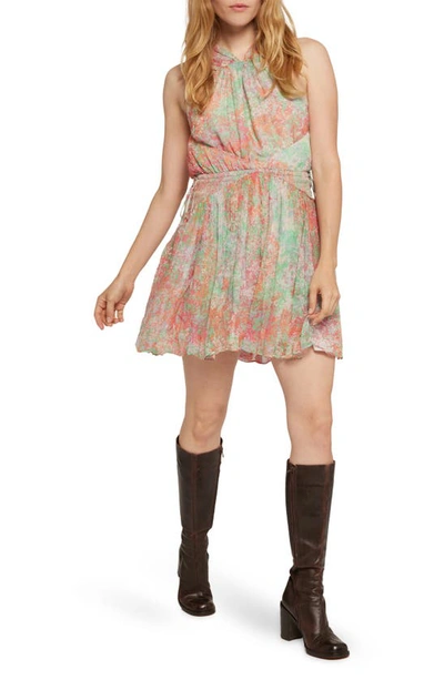 Joie Thya Print Silk Minidress In Green