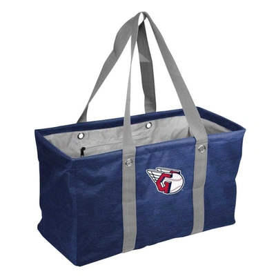 Logo Brands Cleveland Indians Crosshatch Picnic Caddy Tote Bag In Navy